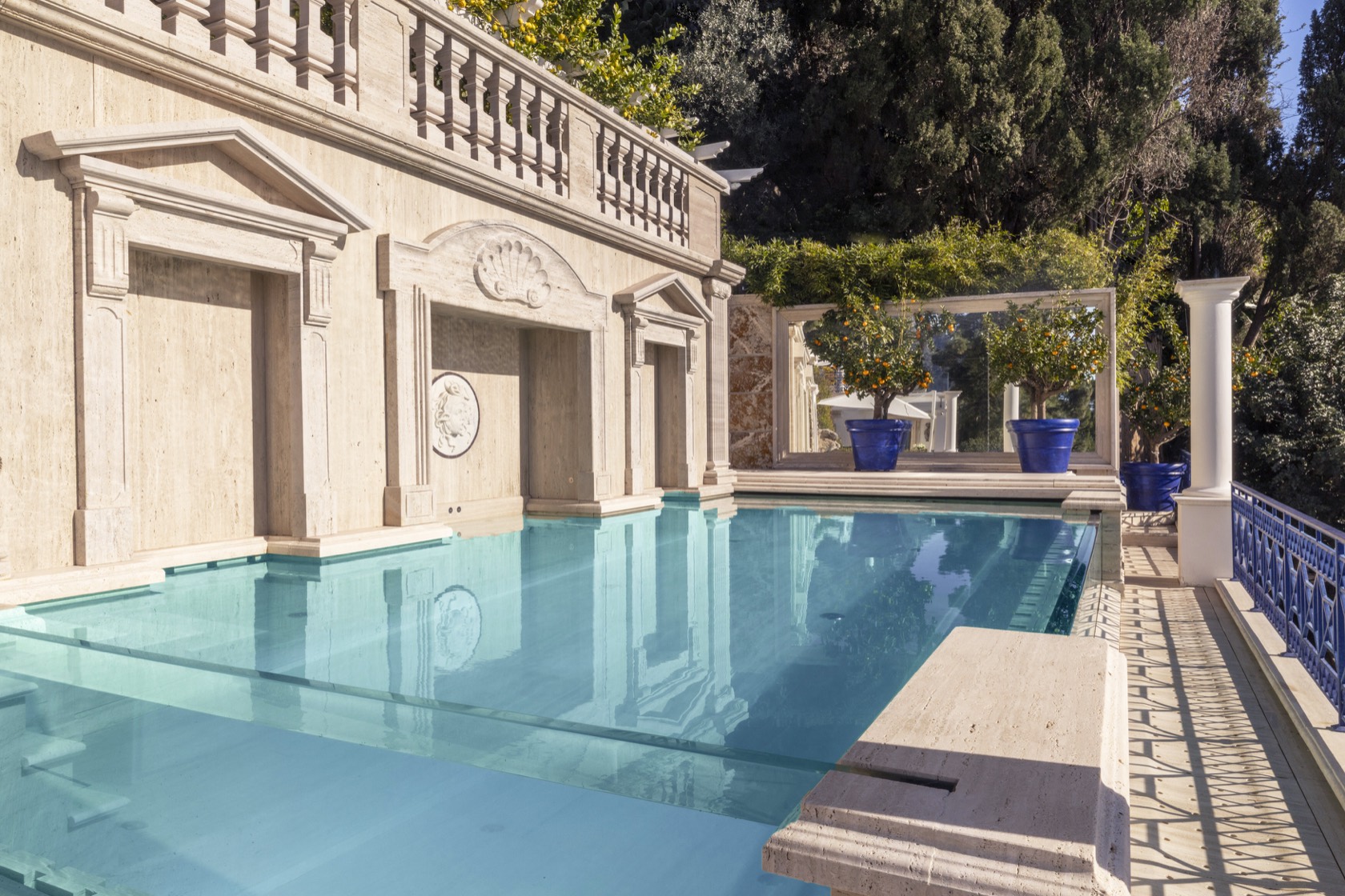 Columned terrace